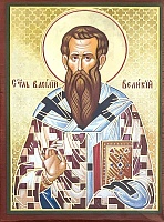 Икона Василий Великий, архиепископ Кесарии Каппадокийский (9Х6, на оргалите)