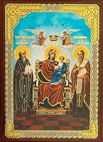 Икона Пресвятой Богородицы Домостроительница (Экономисса) (9Х6, на оргалите)