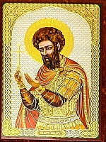Икона Великомученик Феодор Стратилат (9Х6, на оргалите) 