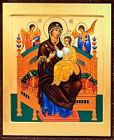 Икона на оргалите Пресвятой Богородицы "Всецарица" (12x10 )