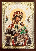 Икона Божией Матери Страстная (9Х6, на оргалите)