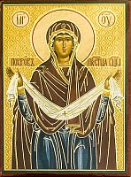 Икона Покрова Пресвятой Богородице (9Х6, на оргалите)