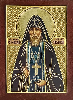 Икона Серафим Вырицкий (4Х6, на оргалите)
