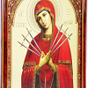Икона Пресвятой Богородицы "Семистрельная" (41х31 см)