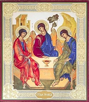 Икона "Святая Троица" (21х18 см, на оргалите, планш.)