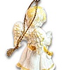 Ангел с книжкой, игрушка на ёлку (6х4 см)