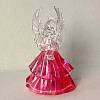 Ангел с флейтой  игрушка с подсветкой, с подвеской, розовая юбка (9х6 см)