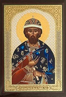 Икона благоверный князь Роман Рязанский (9Х6, на оргалите)