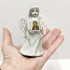 Ангел колокольчик с иконой Божией Матери Семистрельная. Керамика (12х7 см)