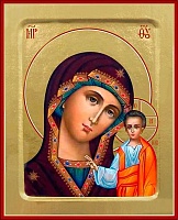 Икона "Пресвятой Богородицы Казанская" (16Х13, на дереве) 