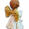 Ангел с золотыми крыльями с книжкой, фигурка сувенир (6х4 см)