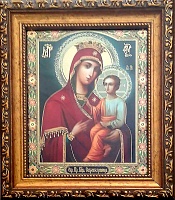 Икона Пресвятой Богородицы "Скоропослушница" (24х21 см, багет зол.)