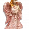 Ангел молящийся, розовый.  Фигурка сувенир (10х7 см)