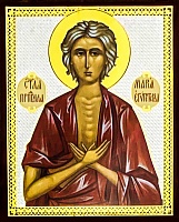 Икона Преподобная Мария Египетская (7Х6, на оргалите)