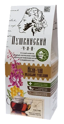 Чай Пушкинский. Столбушино. Иван чай с медовыми гранулами (60 гр)
