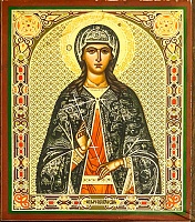 Икона Св. мученица Юлия Карфагенская (7Х6, на оргалите)
