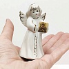 Ангел колокольчик с иконой Божией Матери Семистрельная. Керамика (10Х5)