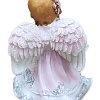 Фигурка Ангел с венком (розовый, 9х6 см)