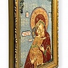 Икона Божие Матери Владимирская на мягкой подложке (гобелен 28Х22)