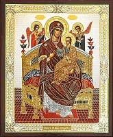 Икона Пресвятой Богородицы "Всецарица" (18x15 см, на оргалите, планш.)