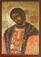 Икона благоверный князь Александр Невский (9Х6, на оргалите)