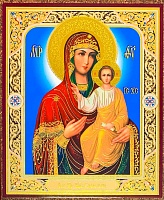 Икона Пресвятая Богородица Смоленская (12x10, на оргалите)