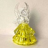 Ангел молящийся игрушка с подсветкой, с подвеской, желтая юбка (9х6 см)