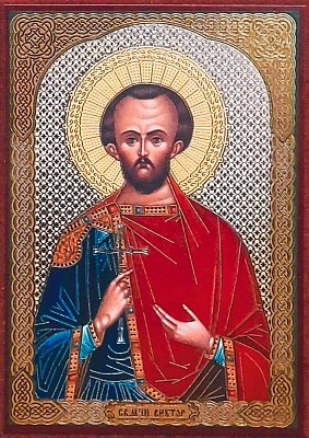 Икона  мученик Виктор (9Х6, на оргалите)