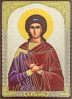 Икона Святая мученица Любовь (9Х6, на оргалите)