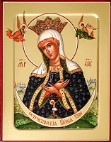 Икона Пресвятой Богородицы Остробрамская (16Х13, на дереве) 