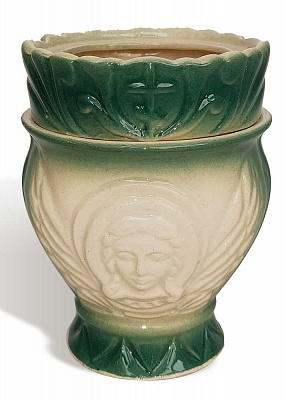 Лампада "Ангел" (зеленая, керамика, 9х7 см)