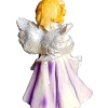 Ангел молящийся, фиолетовый, фигурка сувенир (10х6 см)