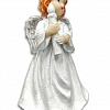 Ангел со свечой, голубой. Фигурка сувенир (15х8 см)