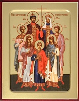 Икона Царственным Страстотерпцам (16Х13, на дереве)