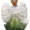 Фигурка Ангел с книжкой (зеленый, 10х8 см)