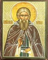 Икона преподобный Сергий Радонежский (9Х6, на оргалите)