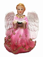 Фигурка Ангел с книжкой (розовый, 10х8 см)