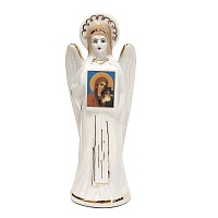 Ангел с иконой Божией Матери Казанская. Керамика (12х5 см)