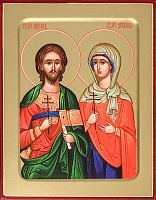 Икона Адриана и Наталии, Св. мученников (16Х13, на дереве) 