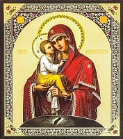 Икона "Образ Пресвятой Богородицы Почаевская" (18x15 см, на оргалите, планш.) 
