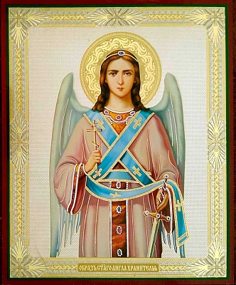 Икона "Святой Ангел Хранитель" (15x18 см, на оргалите, планш.)