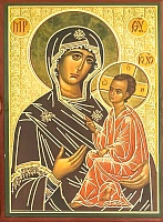 Икона Божией Матери, Тихвинская (9Х6, на оргалите)