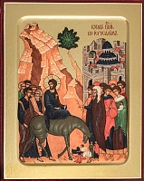 Икона Вход Господень во Иерусалим (16Х13, на дереве) 