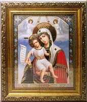 Икона Пресвятой Богородицы "Достойно Есть" (24х21 см, багет зол.)