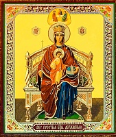 Икона Образ Пресвятой Богородицы Державная (12x10, на оргалите)